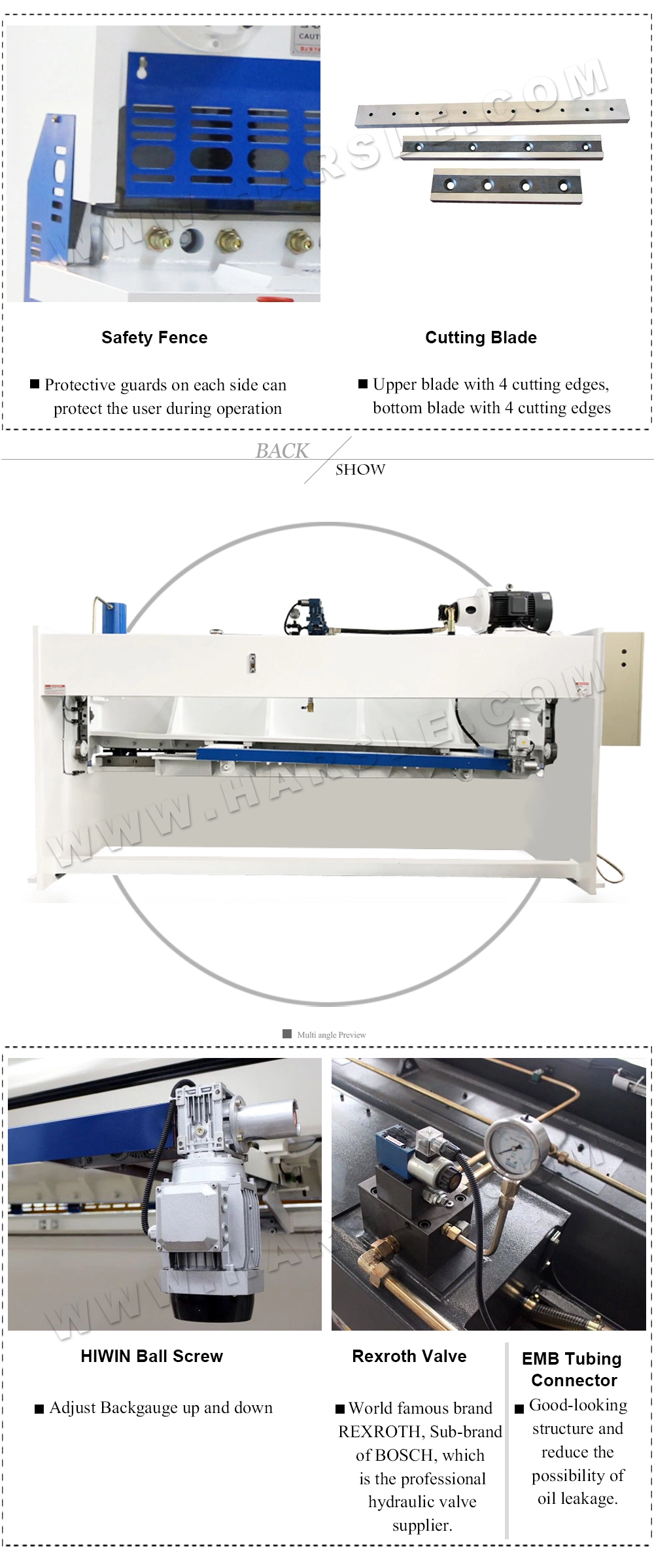 QC12K- 16X4000 Hydraulic Guillotine Shearing Machine