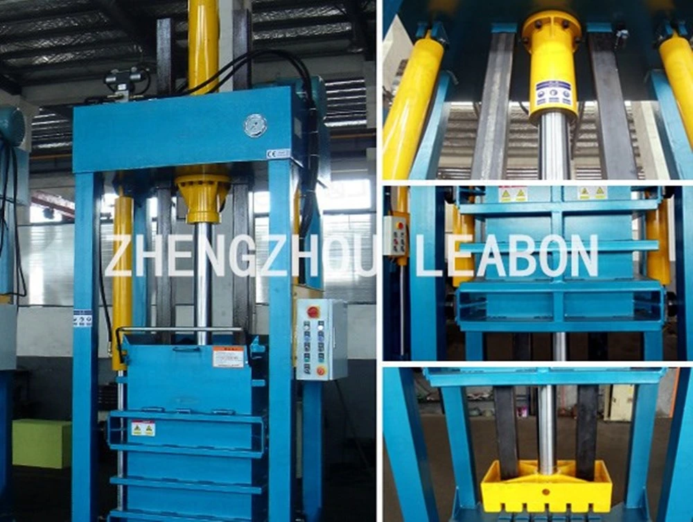 60t-100t Hydraulic Baler Vertical Press Used Clothes Cotton Compressing Baler Machine for Sale