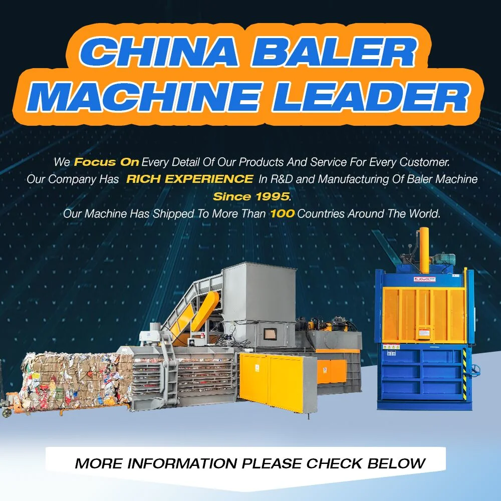 Horizontal Hydraulic Cardboard Baler Machine/Full Automatic Waste Plastic Press Machine/Waste Can Press Packing Machine/Used Clothes Compactor